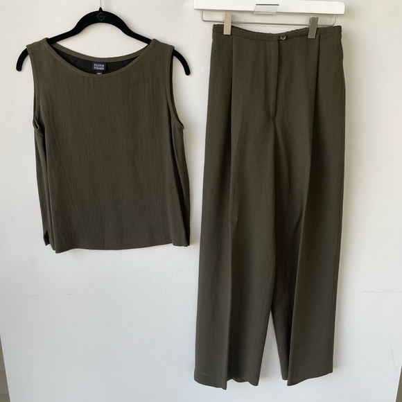 Eileen Fisher Organic Cotton Blend 2 Piece Set size XS and S - Picture 1 of 10